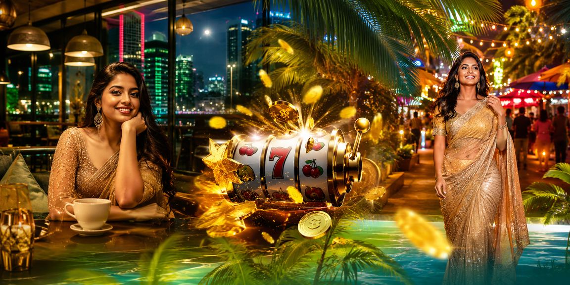 A player enjoying gb99b slots at a night market in Dhaka